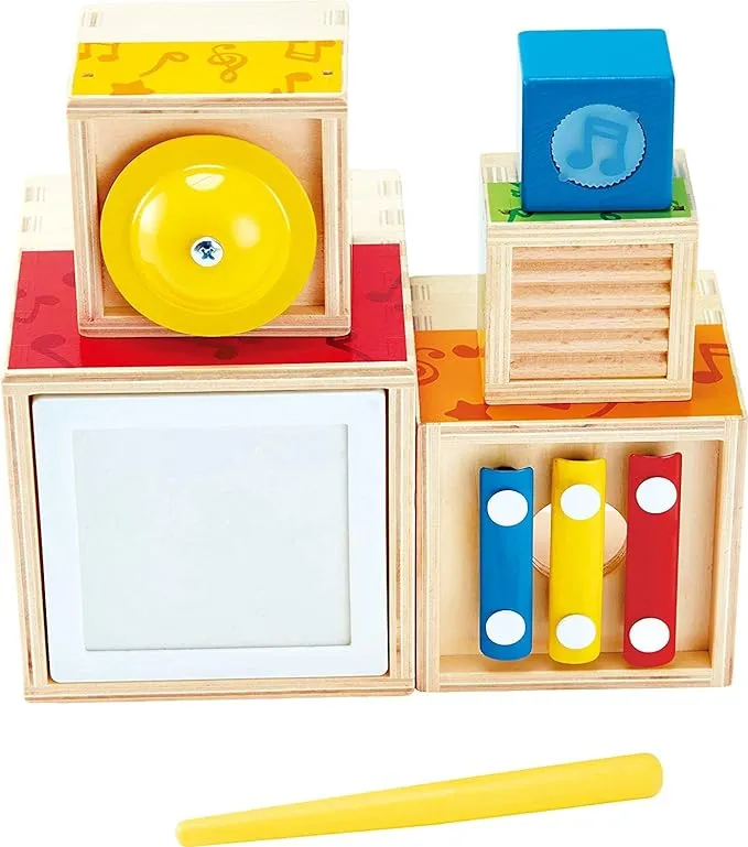 Rent Music Set For Kids, Hape Multi Musical Block Set, With 5 Musical Instruments. 18 months +
